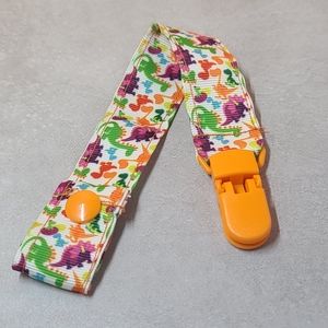Dino print Littlespace pacifier clip